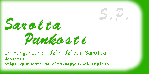 sarolta punkosti business card